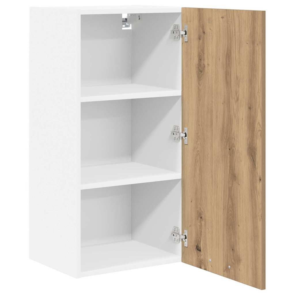 Hängeschrank Riga Artisan-Eiche und Weiß 40 x 31 x 80 cm